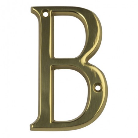 Litera "B"-10cm mosiężna lakierowana