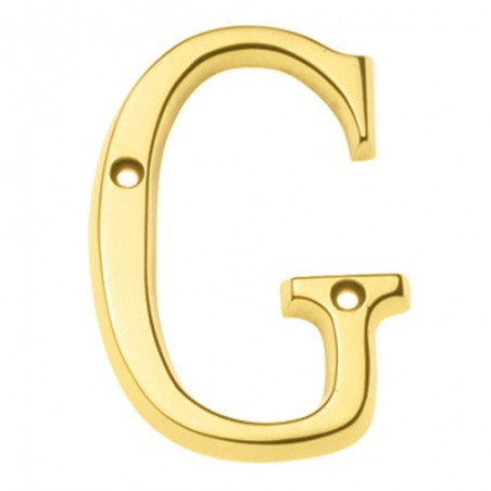 Litera G mosiężna lakierowana 10cm - przykręcana