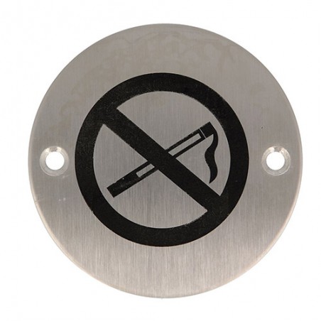 Tabliczka Zakaz palenia 75mm INOX Symbol 24