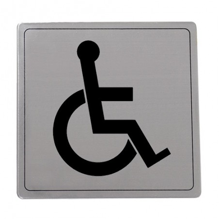 Tabliczka Niepełnosprawni 14x14cm INOX mod.100