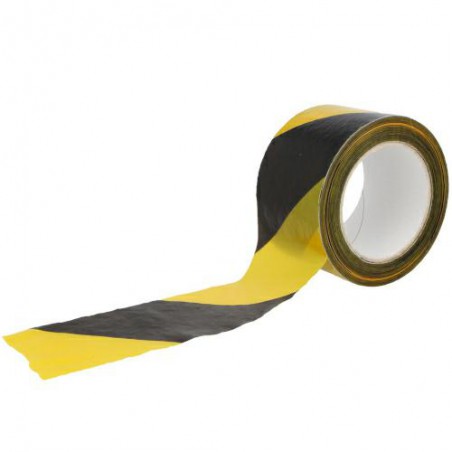 Taśma ostrzegawcza czarno żółta 70mmx200m mod.522