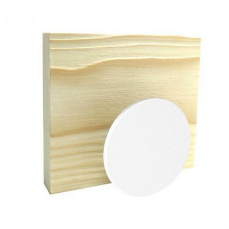 Wieszak drewniany NATURALIA sosna surowa 1x kółko białe ref.601