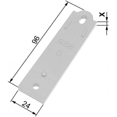 Podkładka ustlająca 5mm do zatrzasku okiennicy automatycznego srebrny mat