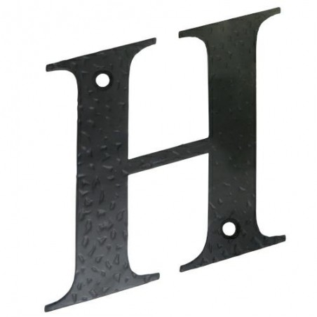Litera H 10cm czarna rustykalna DISPLAY